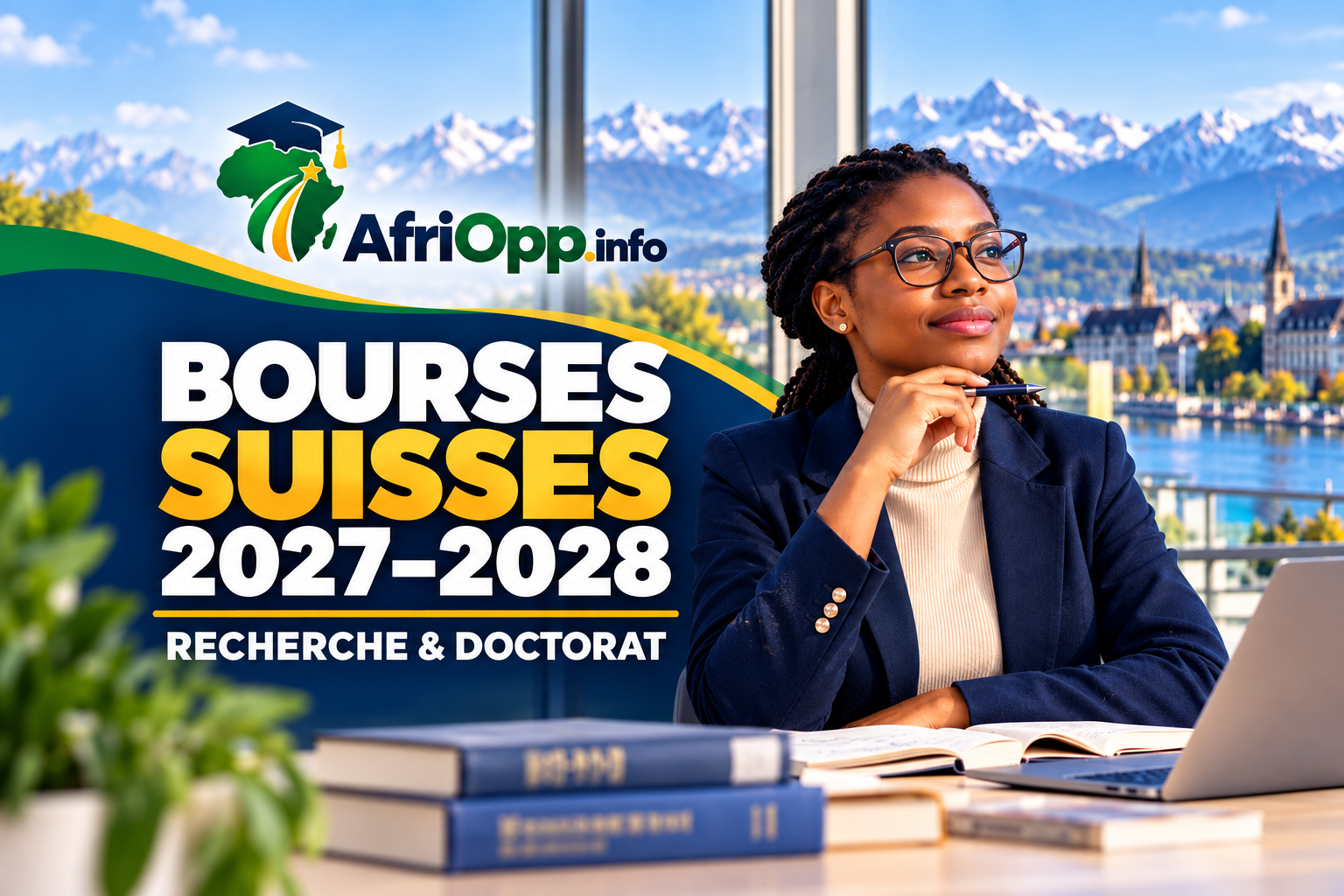 Bourses de la Confédération suisse 2027–2028 : étudiants et paysage alpin, AfriOpp.info