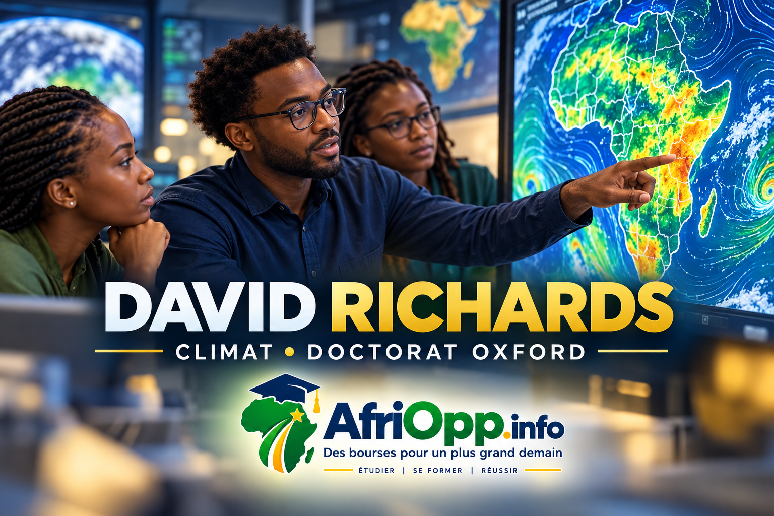Bourse David Richards Oxford 2027 : doctorat en physique du climat financé — illustration AfriOpp.info