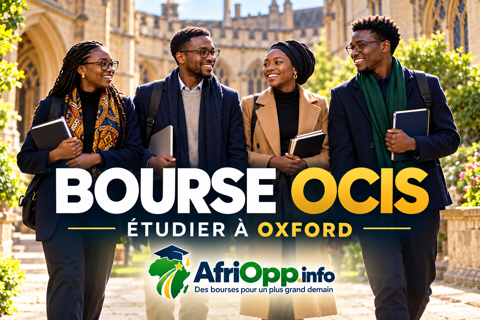 Bourse OCIS Oxford 2027 : financement pour des candidats de pays africains éligibles — illustration AfriOpp.info