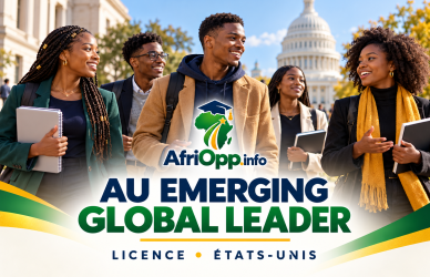 AU Emerging Global Leader 2027 : une licence financée aux États-Unis — illustration AfriOpp.info