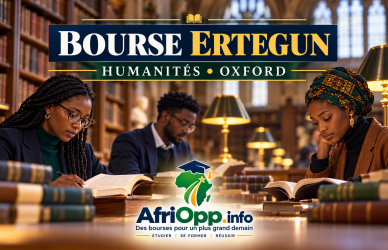 Bourse Ertegun Oxford 2027 : études en humanités financées au Royaume-Uni — illustration AfriOpp.info