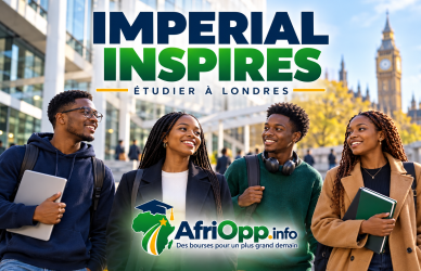 Imperial Inspires 2027 : 15 000 £ par an pour étudier à Londres — illustration AfriOpp.info