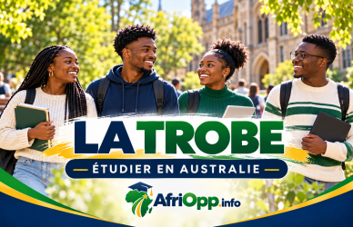 Bourse La Trobe 2027 : jusqu’à 25 % des frais d’études en Australie — illustration AfriOpp.info