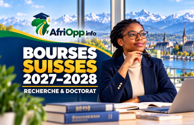 Bourses de la Confédération suisse 2027–2028 : étudiants et paysage alpin, AfriOpp.info